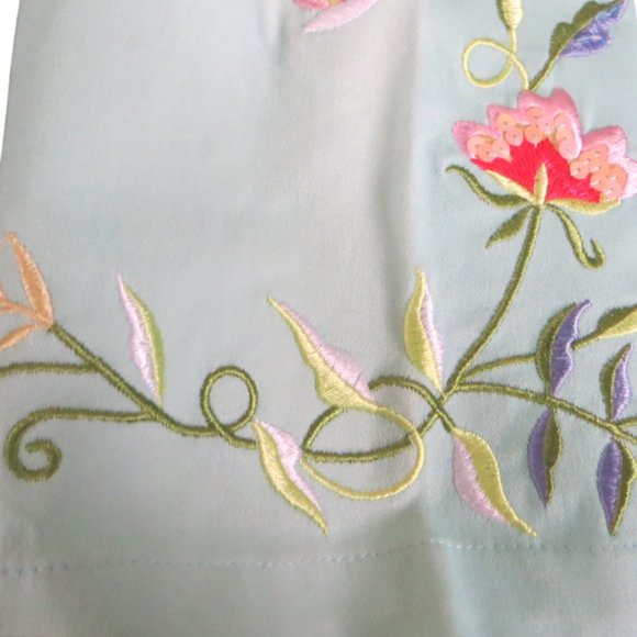 Quacker Factory Womens Light Weight Jacket Turquois Color Sewn Designs Size 2XL - Picture 4 of 9